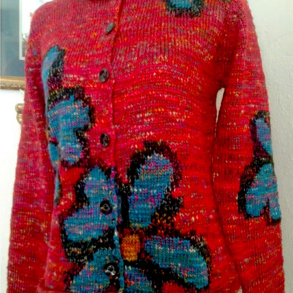 Susan Bristol Vintage Retro Cardigan size XL